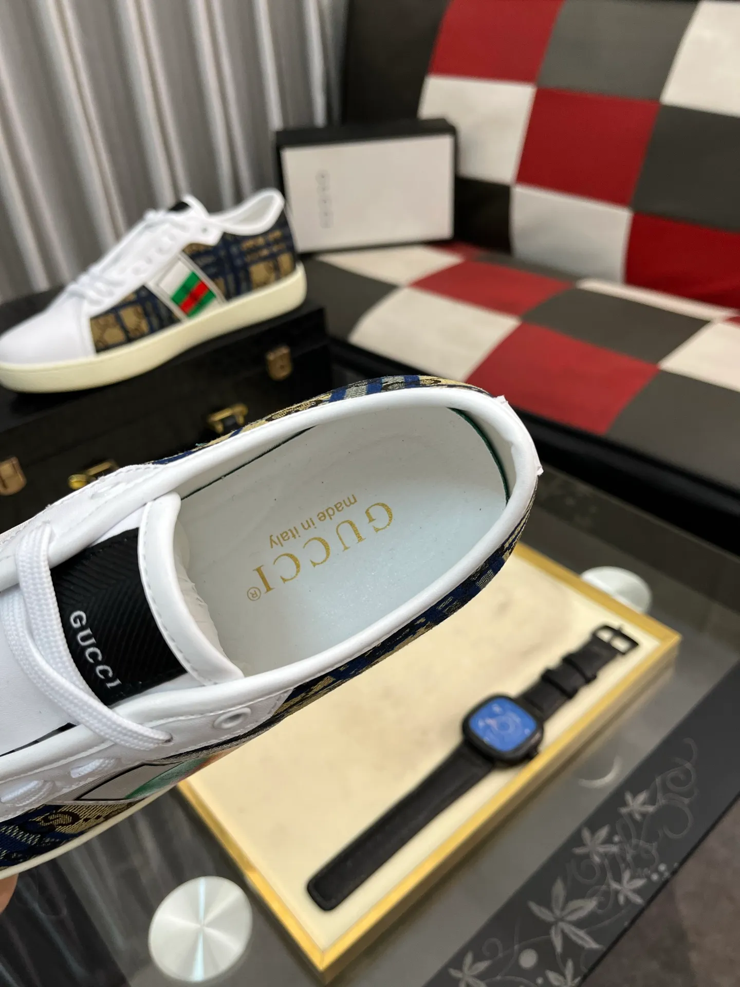 Men's Men's Shoes💰400⌚️⌚️" GUCCI" New official website • Same style, latest • hot style casual shoes, top brand [seduce] luxury ~ purchasing agency, top ~ quality. Products sold at the counter [strong] Original embossed calfskin fabric ➕ Comfortable sheepskin lining, code number: 38-443️⃣colors available